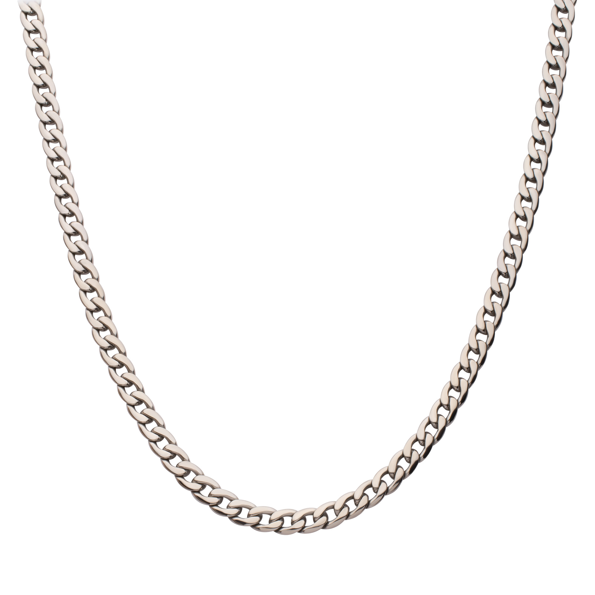 Inox Titanium 74mm Curb Link Chain Necklace - 22 Inches 129$