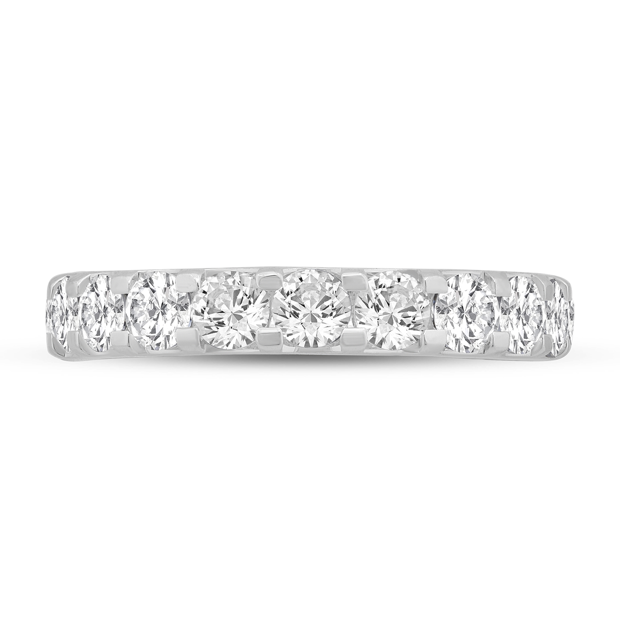 REEDS Womens 1 12Ctw Diamond 14K White Gold Prong-Set Wedding Band - Size 9 5500$