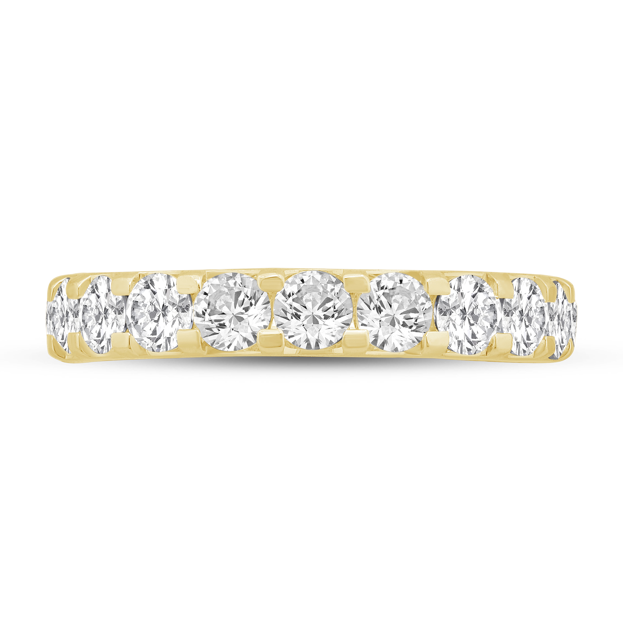 REEDS Women's 1 1/2Ctw Diamond 14K Yellow Gold Prong-Set Wedding Band - Size 7