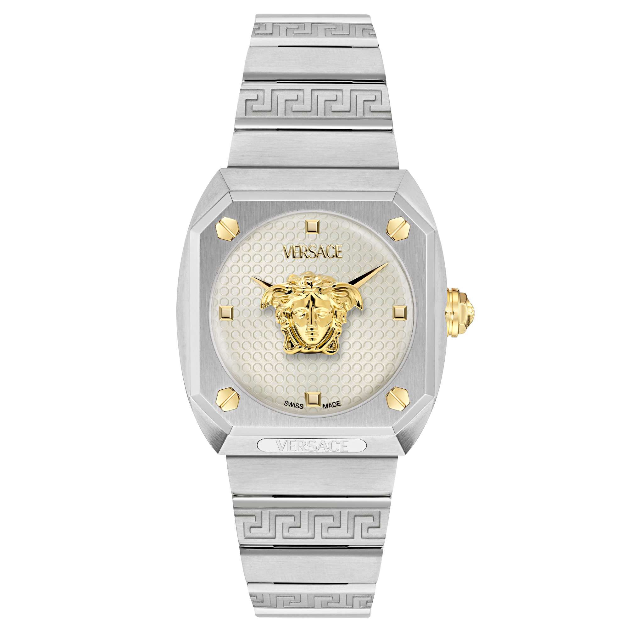 Versace Medusa Antares Silver Guilloche Dial Stainless Steel Watch 35mm VE0R00325 Versace Medusa Antares Silver Guilloche Dial Stainless Steel Watch 35mm VE0R00325
