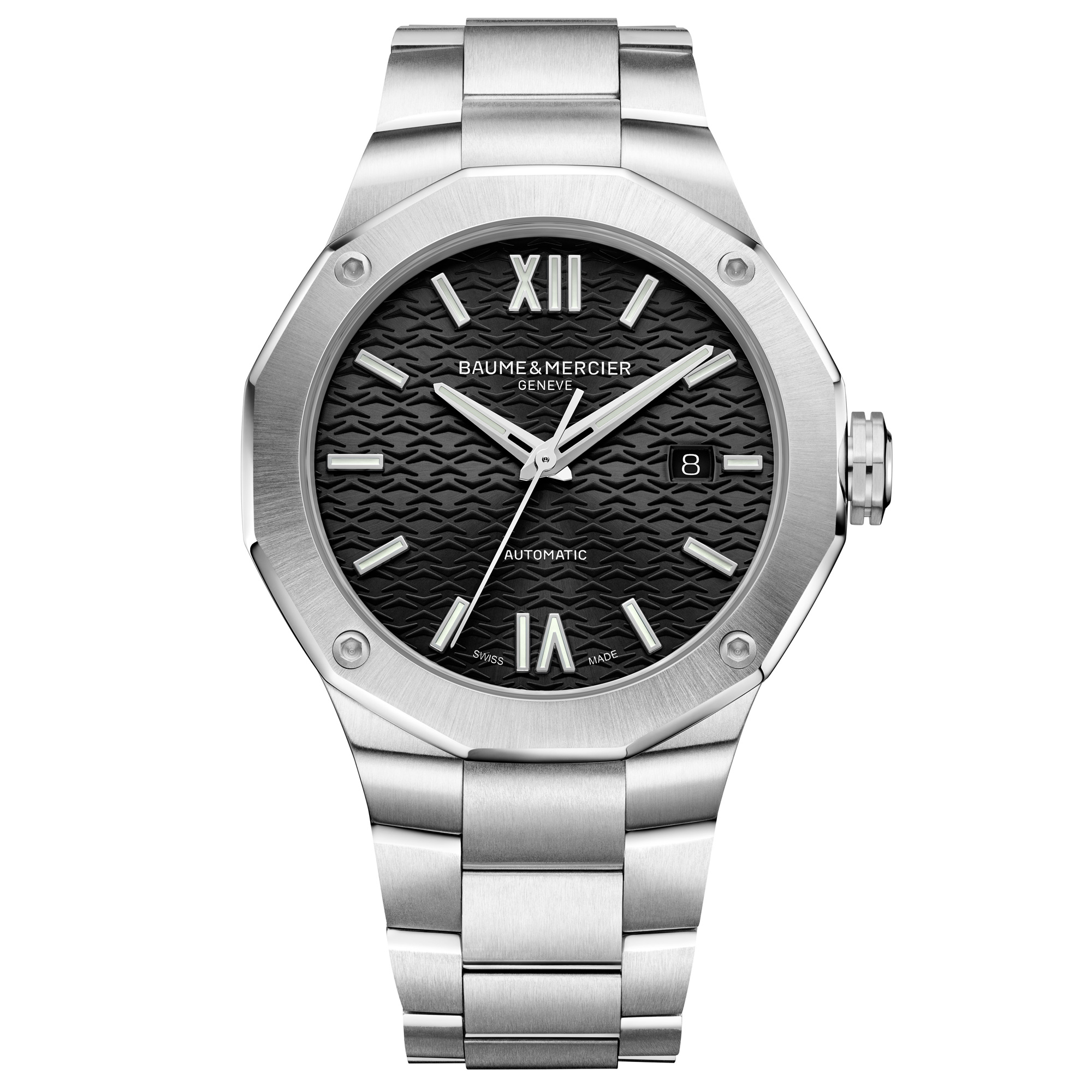 Baume & Mercier  Riviera 10621 Automatic Black Dial Stainless Steel Watch 42mm - BMM0A10621