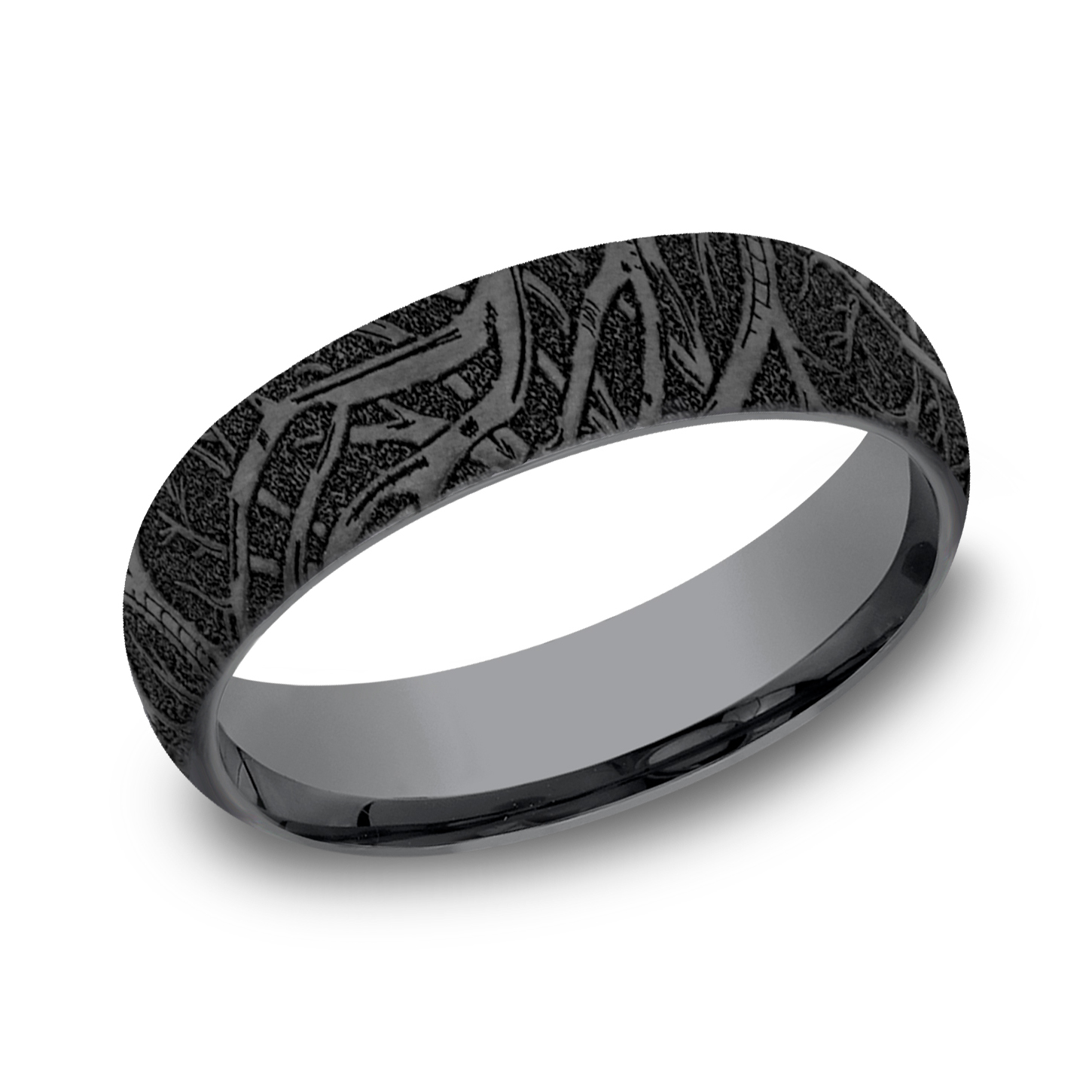 Benchmark Enchanted Forest Darkened Tantalum Comfort Fit Band | 6mm | Size 6.5