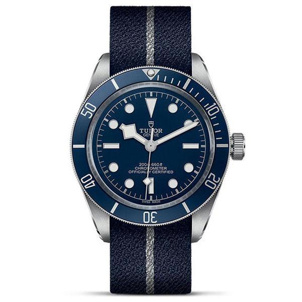 Black Bay Fifty-Eight Blue and Silver Fabric Strap Watch | 39mm |