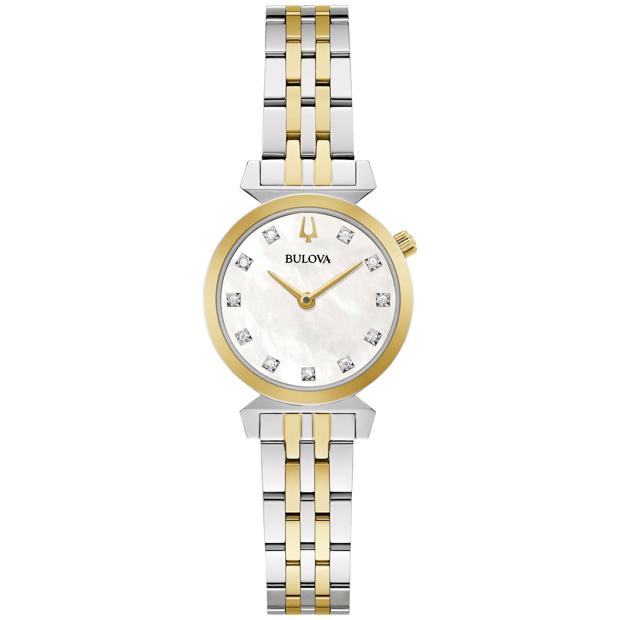 Bulova Regatta Mother-of-Pearl Diamond Dial Two-Tone Watch | 24mm | 98P202