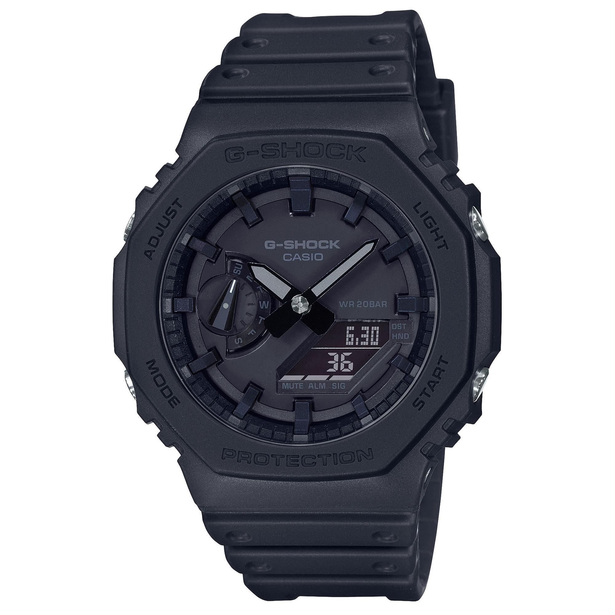 Men's Casio G-Shock Carbon Core Guard Analog-Digital Black Resin 