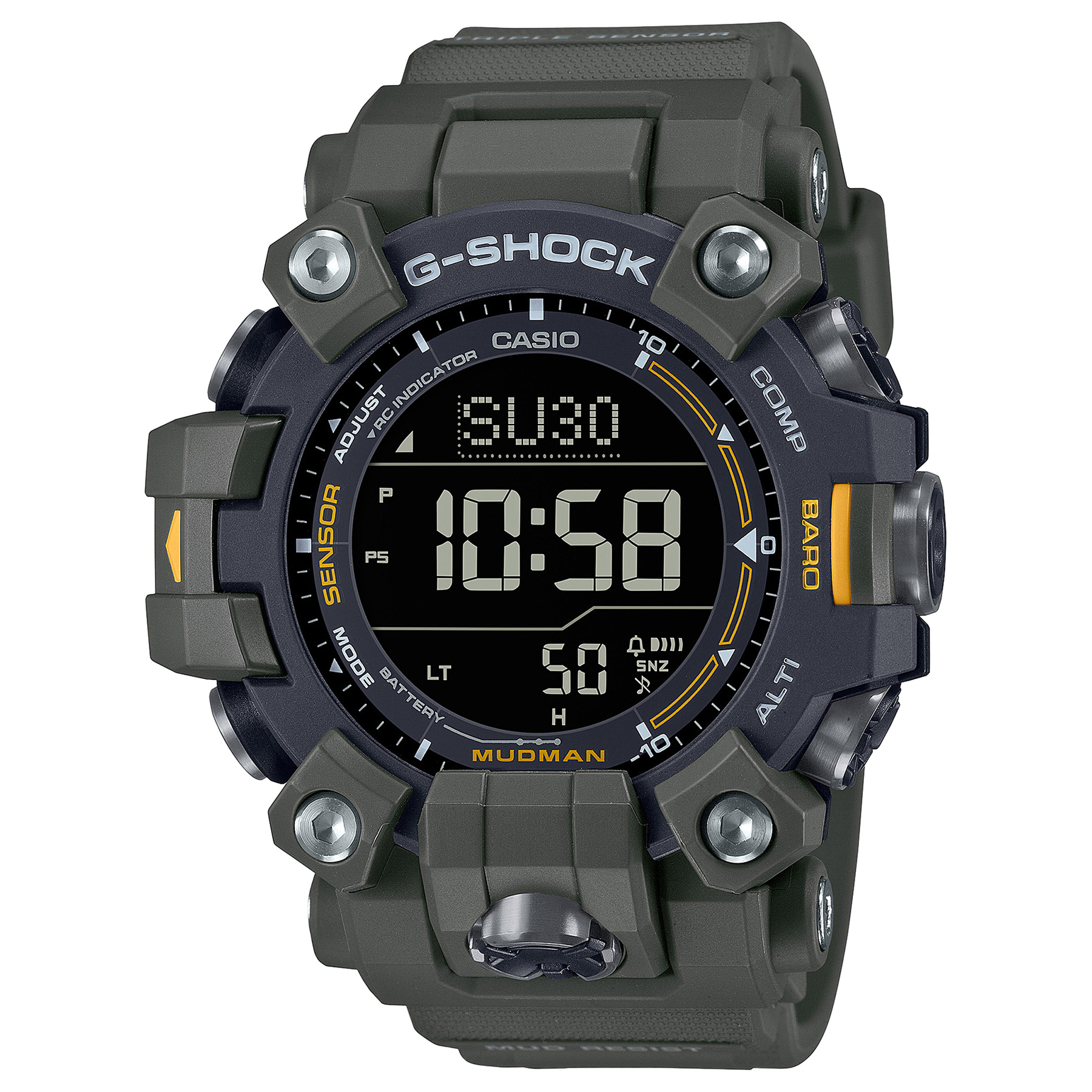 Casio  Master of G Mudman Carbon Core Guard Solar Green Resin Watch | - G-Shock GW9500-3