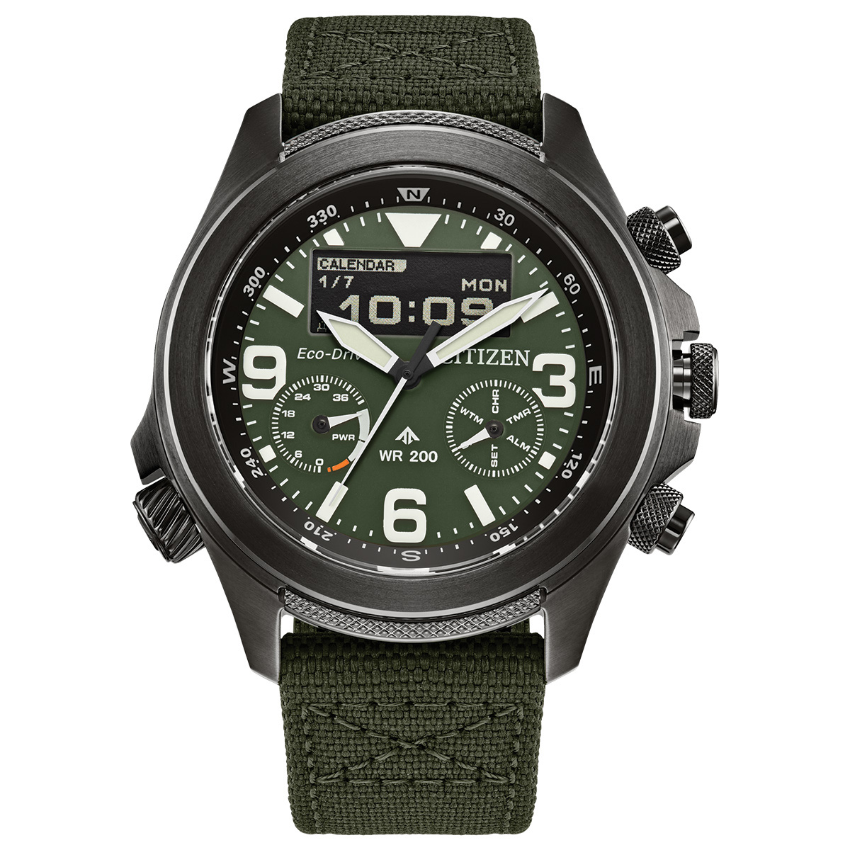 Citizen Eco-Drive Promaster Land Green Dial Green Cordura Strap Watch 439mm - JV1005-02W 695$