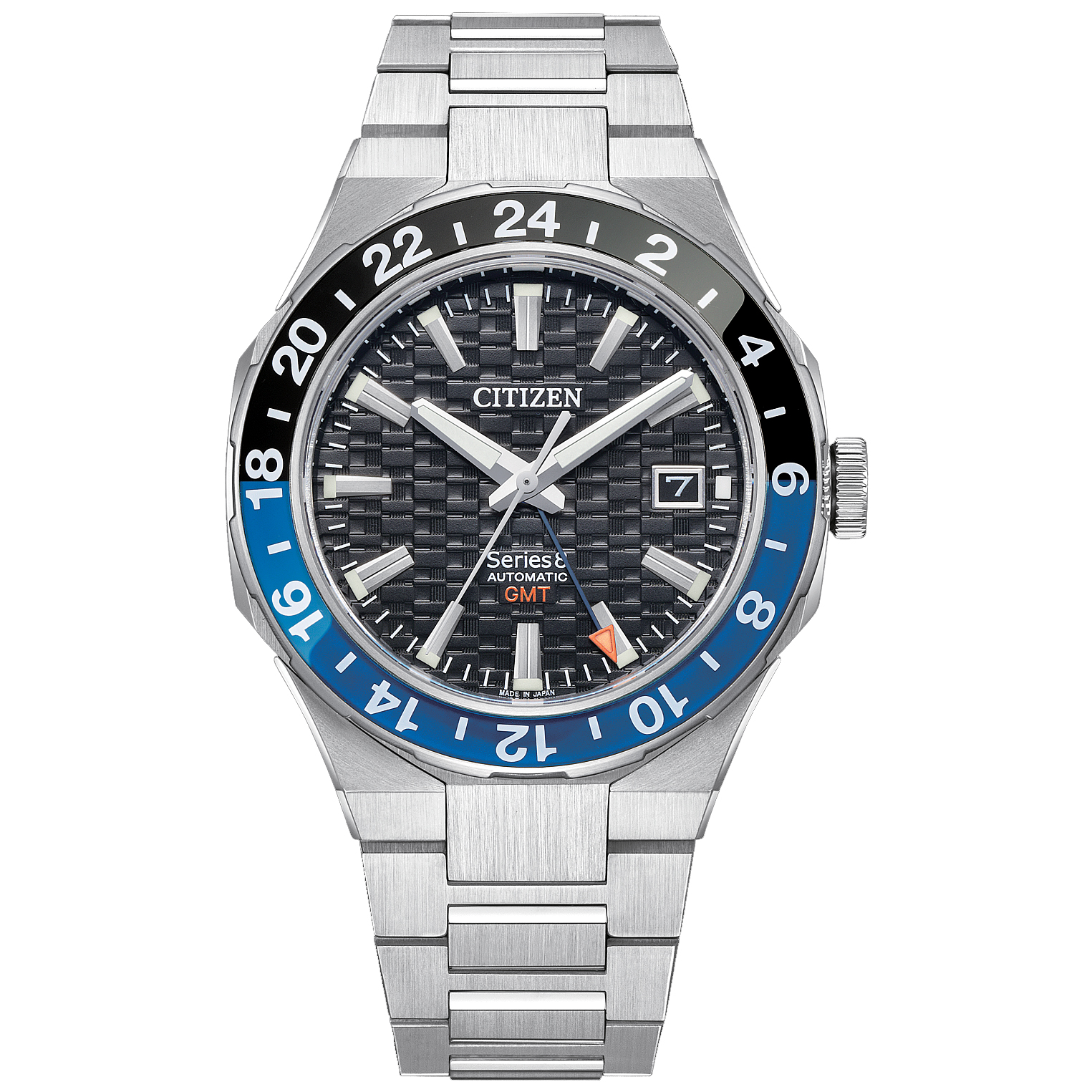 Series8 880 GMT Automatic Black Dial Stainless Steel Watch 41mm - Citizen NB6031-56E