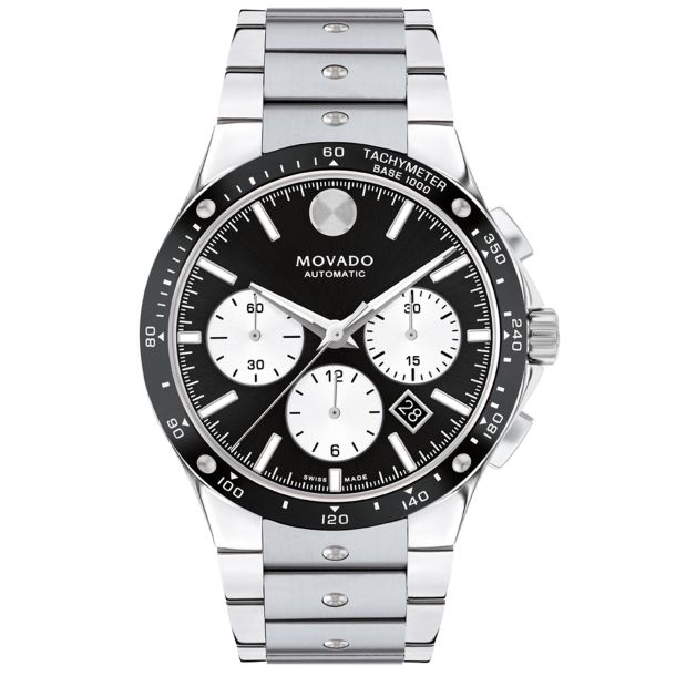 メテオ　セット　アルテマ Movado Alta SE Chronograph Automatic Black Dial Stainless Steel