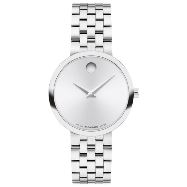 Movado Museum Classic Silver Dial Stainless Steel Watch 29.5mm