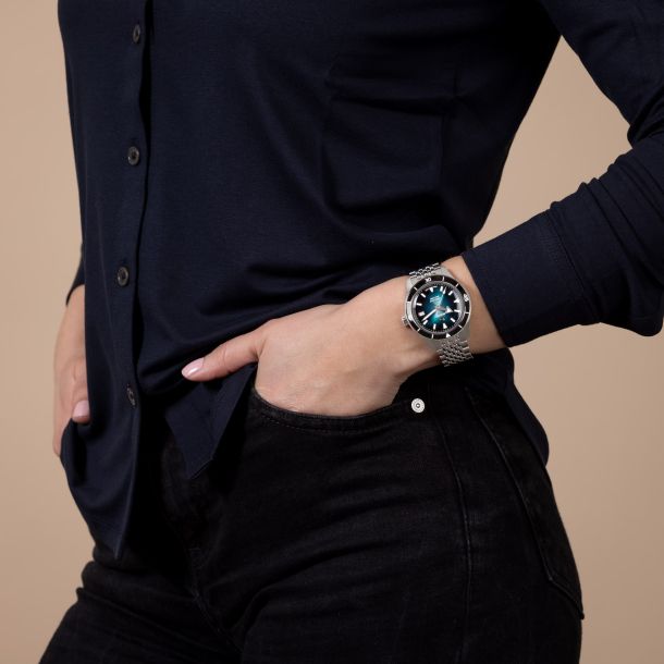 Rado Captain Cook Automatic Turquoise Gradient Dial Stainless