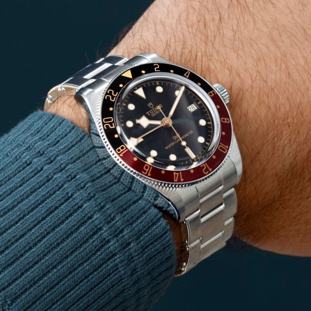 Black Bay 58 GMT Black and Burgundy Stainless Steel Watch 39mm