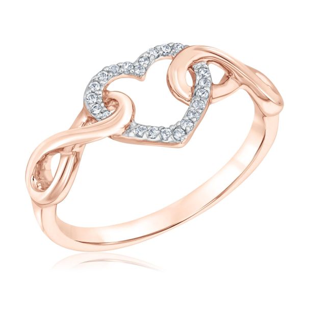 Infinity promise shop ring rose gold