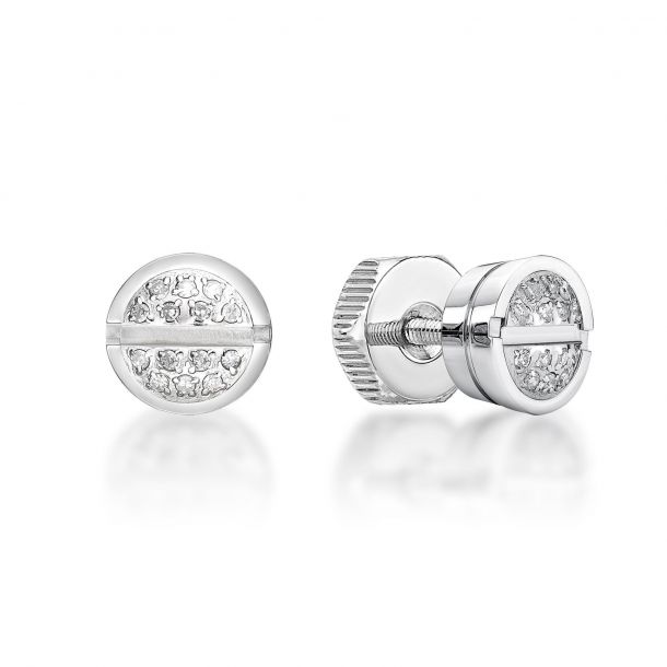 Round diamond best sale earrings men