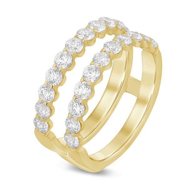 1 1 2ctw Diamond Yellow Gold Ring Guard