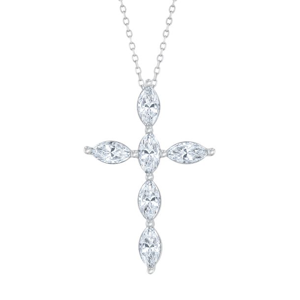 Lab grown shop diamond cross pendant