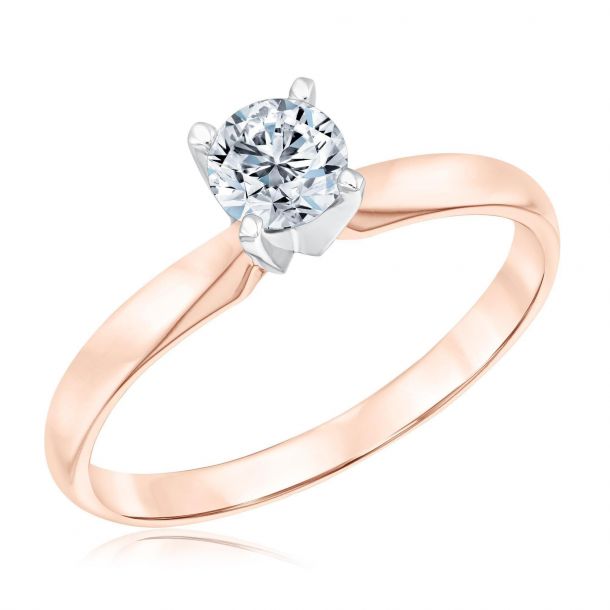 Reeds rose clearance gold engagement ring