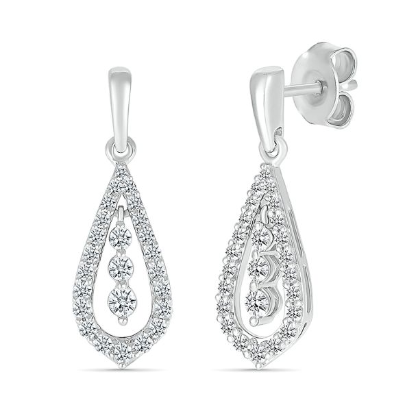9ct white gold drop earrings online