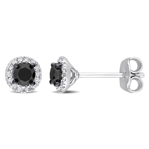 Sterling silver outlet halo earrings