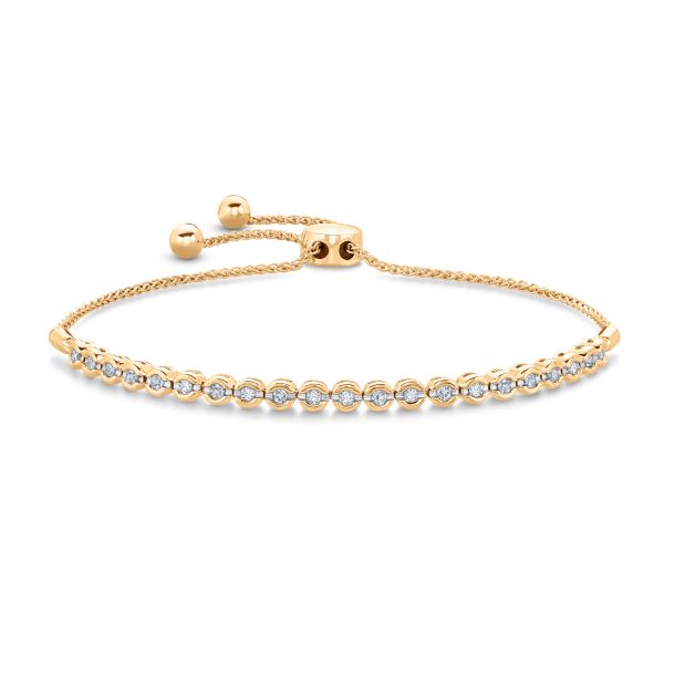 Diamond bolo bracelet yellow gold sale