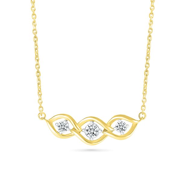 Necklace with outlet three stones