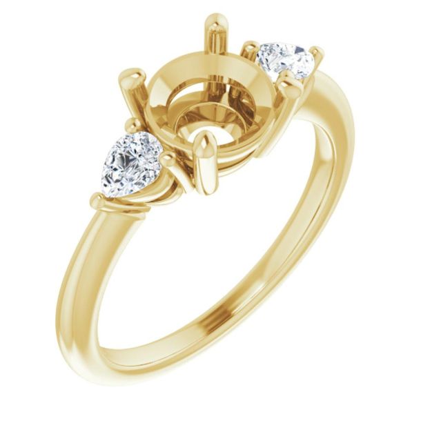 Yellow gold ring settings cheap without stones