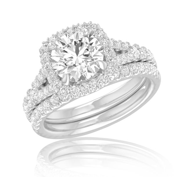 Lab grown sales diamond bridal set