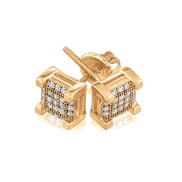 Square studs for guys hot sale
