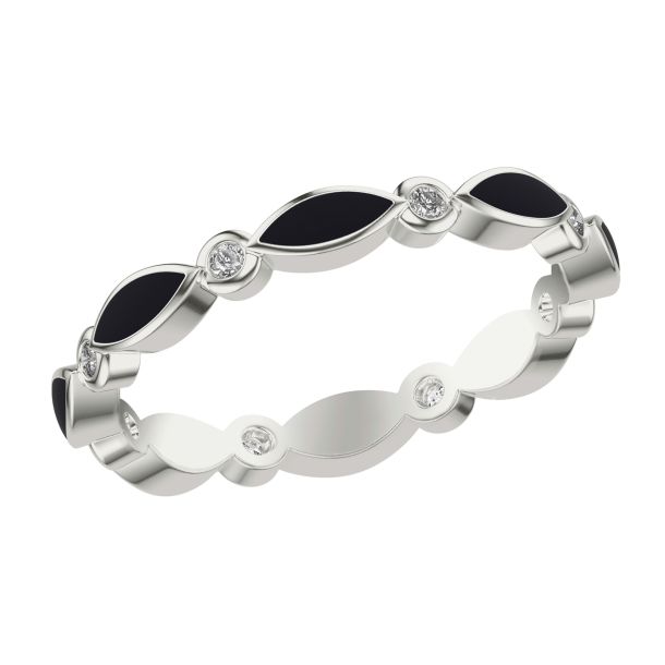 Alternating diamond on sale wedding band