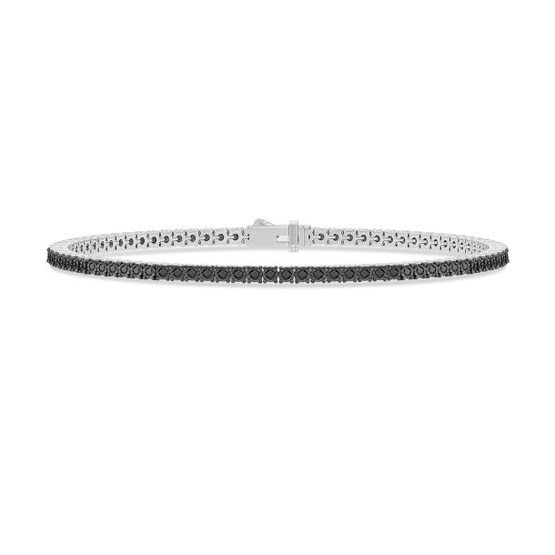 Black and white diamond bracelet hot sale