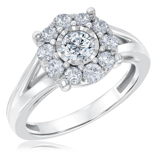 Miracle setting sale diamond ring