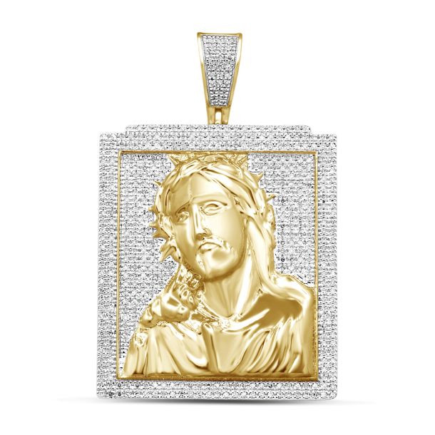 Gold jesus necklace hotsell