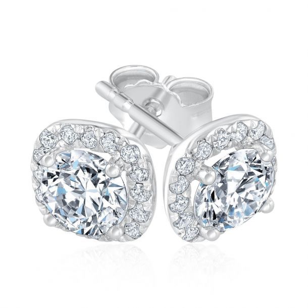 9ct white discount gold stud earrings