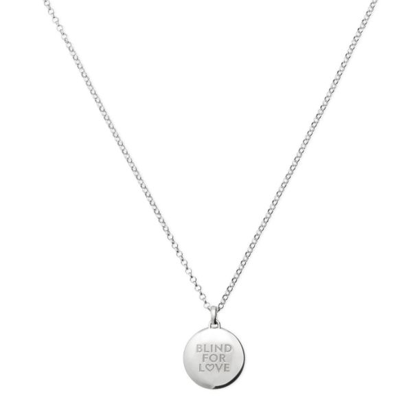 【Gucci】 Blind for Love Necklace Silver Gucci Blind for Love Sterling Silver Pendant Necklace
