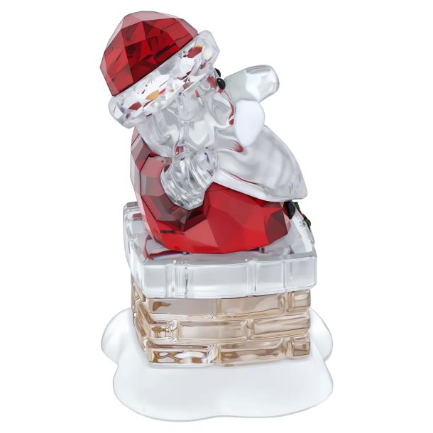 Swarovski Crystal Holiday Cheers Santa Claus and Chimney | REEDS
