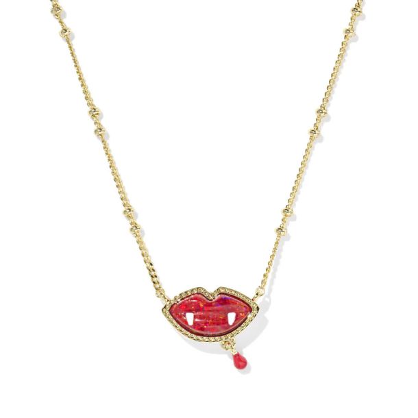 Kendra Scott Vampire Short Pendant Necklace, Gold-Plated