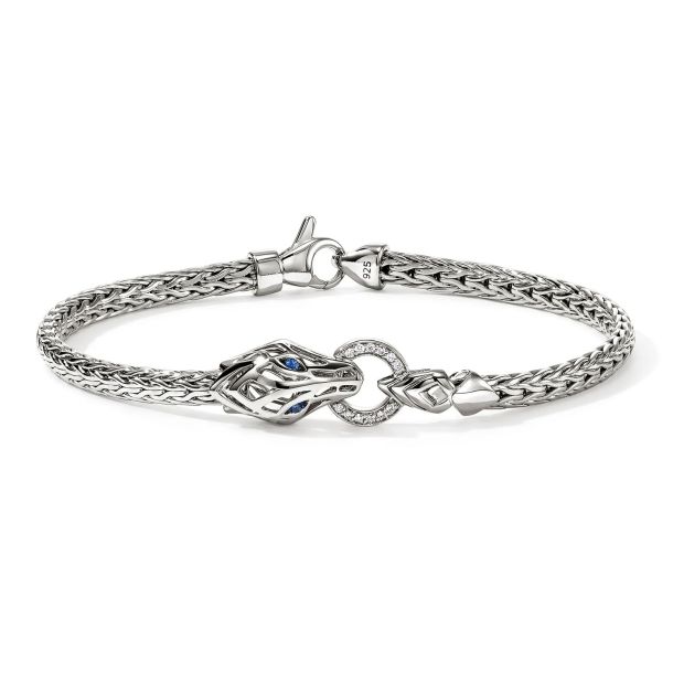 nagi4921 John Hardy Naga 1/20ctw Diamond Sterling Silver Bracelet