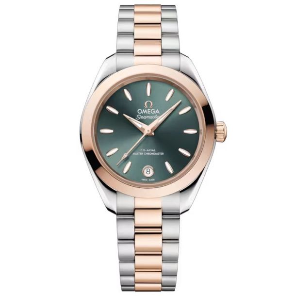 OMEGA セーリングブレスレット カーキ ステンレス OMEGA Seamaster Aqua Terra 150M Pine Green Dial Two-Tone Sedna