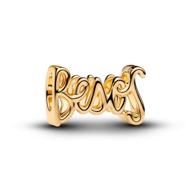 Pandora Besos Script Gold-Plated Charm | REEDS Jewelers
