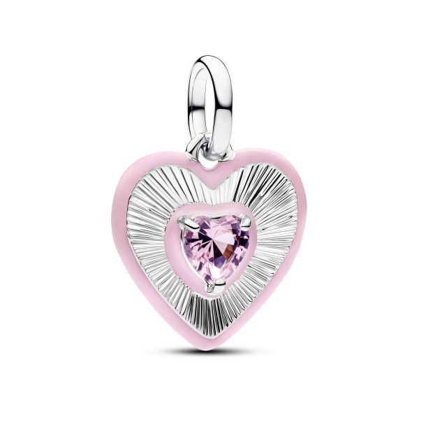 Pandora ME Radiating Pink Heart Medallion | REEDS Jewelers