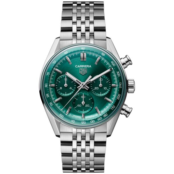 TAG Heuer CARRERA Green Dial Automatic Chronograph Watch 41mm