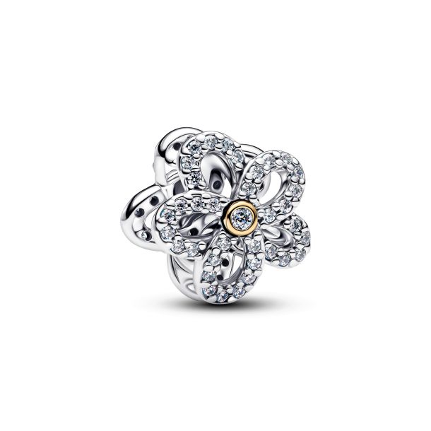 Final Sale - Pandora Pavé Flower Openwork Charm | REEDS Jewelers