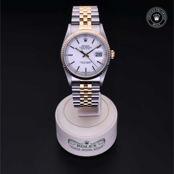 Rolex Certified Pre-Owned Oyster Perpetual Datejust 36 White Dial Watch - M16233-0027 2