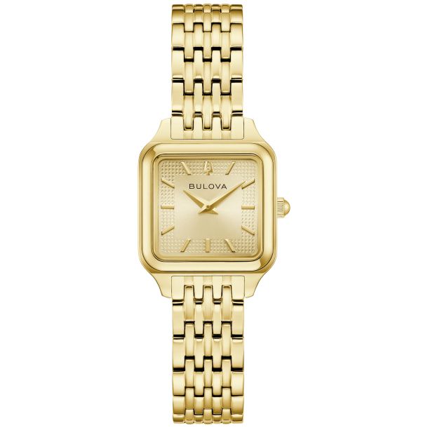 Bulova Sutton Champagne Dial Gold-Tone Stainless Steel Watch 23mm