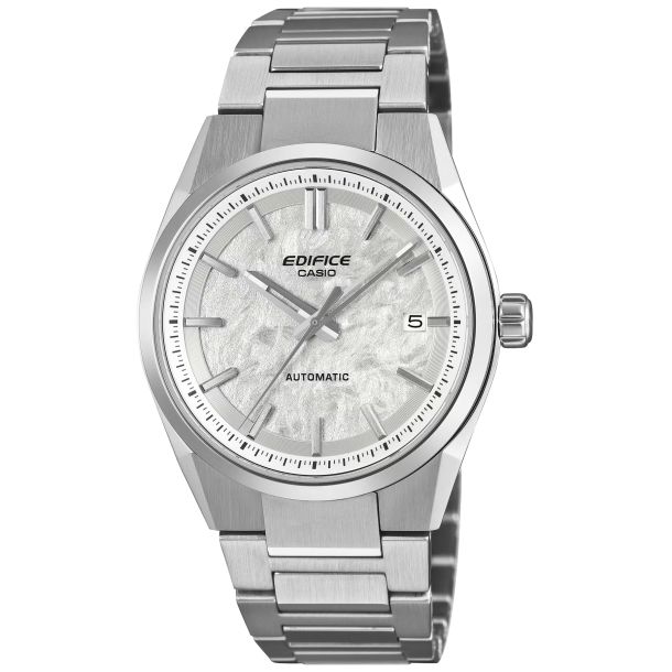 Casio Edifice Automatic Textured Frost Dial Stainless Steel Watch