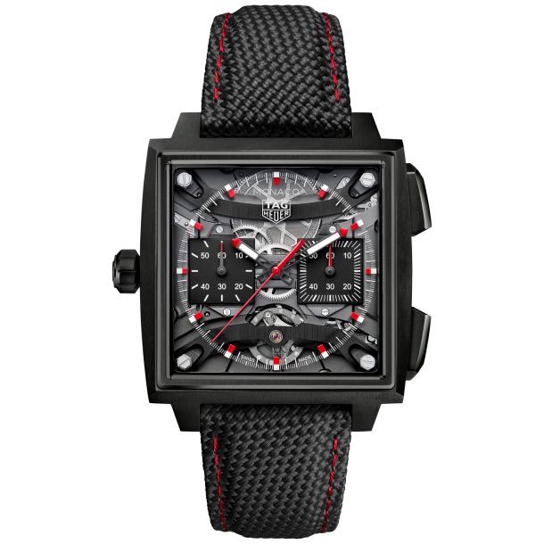 TAG Heuer MONACO Evergraph Automatic Titanium Black Textile