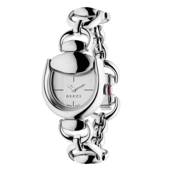 Gucci Horsebit Silver-Tone Dial Stainless Steel Chain Bracelet