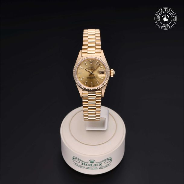 Rolex Certified Pre-Owned Oyster Perpetual Lady-Datejust 26 Champagne Dial Watch 26mm - 69178