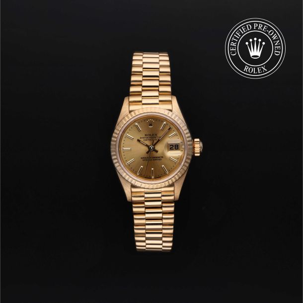 Rolex Certified Pre-Owned Oyster Perpetual Lady-Datejust 26 Champagne Dial Watch 26mm - 69178 1