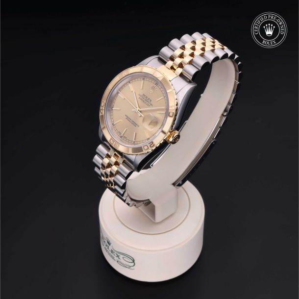 Rolex Certified Pre-Owned Oyster Perpetual Datejust Turn-O-Graph Champagne Dial Watch 36mm - M16263-0022 3